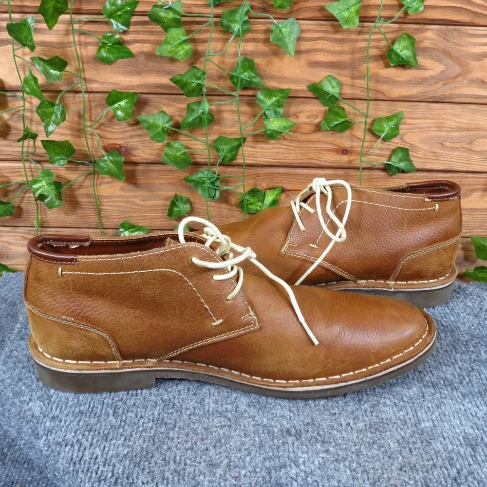 Kenneth Cole Reaction Desert Sun Mens Chukka Boots Sz 10 Work Wear Brown Leather